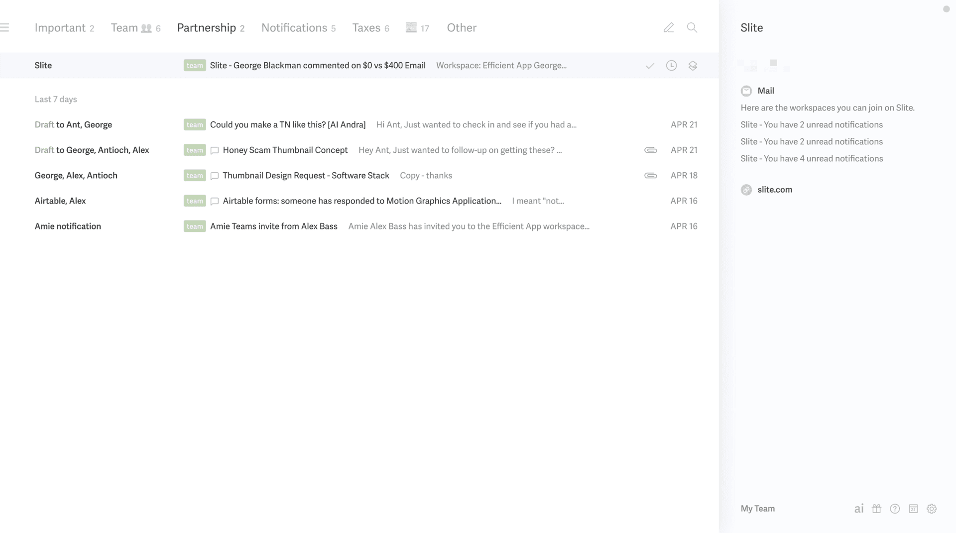 Superhuman Mail Inbox Splits